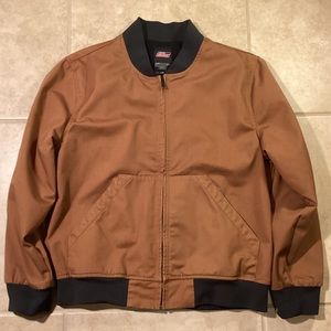 Dickies Light Brown Work Wear Zippered Jacket Men Size Large